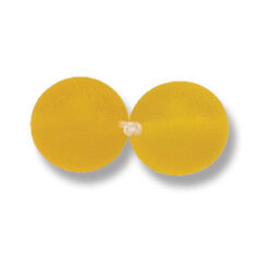Bead, Preciosa Czech Druk Glass, 10mm Round Bead - Dark Yellow with Matte Finish (Hole Size 1.1mm)