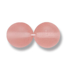 Bead, Preciosa Czech Druk Glass, 10mm Round Bead - Rosaline with Matte Finish (Hole Size 1.1mm)