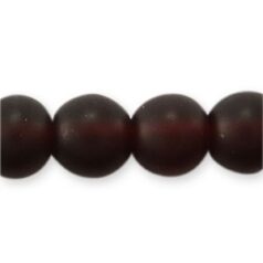 Bead, Preciosa Czech Druk Glass, 10mm Round Bead - Red with Matte Finish (Hole Size 1.1mm)