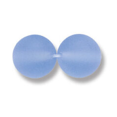 Bead, Preciosa Czech Druk Glass, 10mm Round Bead - Light Sapphire with Matte Finish (Hole Size 1.1mm)