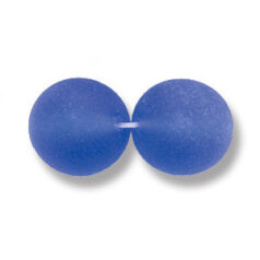 Bead, Preciosa Czech Druk Glass, 10mm Round Bead - Sapphire with Matte Finish (Hole Size 1.1mm)