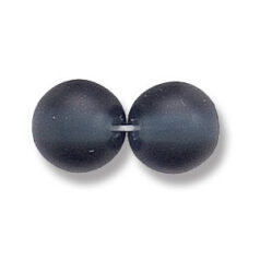 Bead, Preciosa Czech Druk Glass, 10mm Round Bead - Montana Blue with Matte Finish (Hole Size 1.1mm)