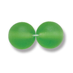 Bead, Preciosa Czech Druk Glass, 10mm Round Bead - Pale Green with Matte Finish (Hole Size 1.1mm)