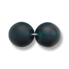 Bead, Preciosa Czech Druk Glass, 10mm Round Bead - Light Teal with Matte Finish (Hole Size 1.1mm)