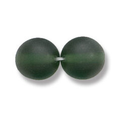 Bead, Preciosa Czech Druk Glass, 10mm Round Bead - Olive Green with Matte Finish (Hole Size 1.1mm)