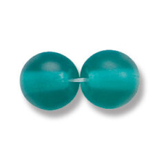 Bead, Preciosa Czech Druk Glass, 10mm Round Bead - Light Green Aqua with Matte Finish (Hole Size 1.1mm)