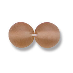 Bead, Preciosa Czech Druk Glass, 10mm Round Bead - Smoke Topaz with Matte Finish (Hole Size 1.1mm)