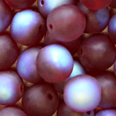 Bead, Preciosa Czech Druk Glass, 4mm Round Bead, Garnet Red with Matte Finish and AB Coating (Hole Size 0.9mm)