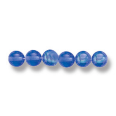 Bead, Preciosa Czech Druk Glass, 4mm Round Bead, Transparent Medium Sapphire with AB coating (Hole Size 0.9mm)