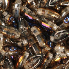 Bead, Preciosa Czech Glass Chilli Bead, 4x11mm - Crystal Icy Blue