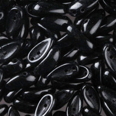 Bead, Preciosa Czech Glass Chilli Bead, 4x11mm - Opaque Black