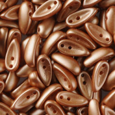 Bead, Preciosa Czech Glass Chilli Bead, 4x11mm - Metallic Gold