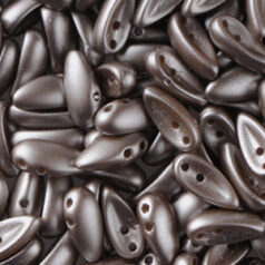 Bead, Preciosa Czech Glass Chilli Bead, 4x11mm - Metallic Bronze