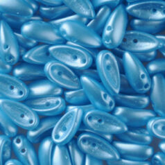 Bead, Preciosa Czech Glass Chilli Bead, 4x11mm - Metallic Light Blue