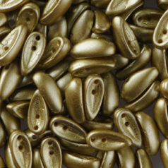 Bead, Preciosa Czech Glass Chilli Bead, 4x11mm - Metallic  Olive