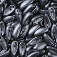 Bead, Preciosa Czech Glass Chilli Bead, 4x11mm - Metallic Grey