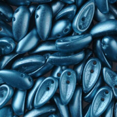 Bead, Preciosa Czech Glass Chilli Bead, 4x11mm - Metallic Turquoise