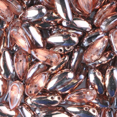 Bead, Preciosa Czech Glass Chilli Bead, 4x11mm - Crystal Copper