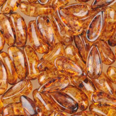 Bead, Preciosa Czech Glass Chilli Bead, 4x11mm - Crystal Brown