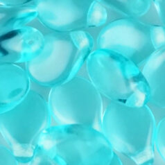 Bead, Preciosa Czech Glass Pip Beads, 5x7mm - Transparent Turquoise