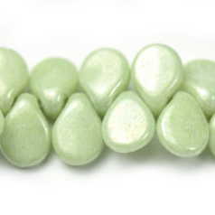 Bead, Preciosa Czech Glass Pip Beads, 5x7mm - Lustre Pale Green