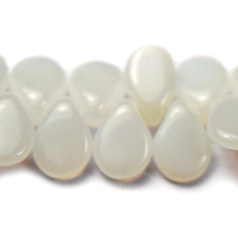 Bead, Preciosa Czech Glass Pip Beads, 5x7mm - Opaque White