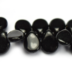Bead, Preciosa Czech Glass Pip Beads, 5x7mm - Opaque Black