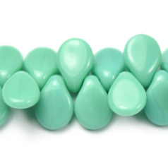 Preciosa Czech Glass Pip Beads, 5x7mm - Opaque Turquoise