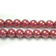 Bead, Czech Glass Vividi Bead, 4mm Round - Pink