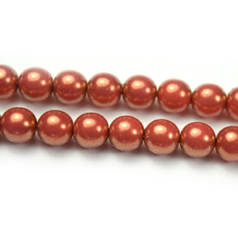 Czech Glass Vividi Bead, 4mm Round - Salmon