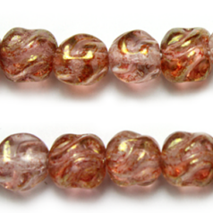 6mm Round Twist - LUSTRE Terracotta