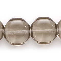 Bead, Preciosa Czech Pressed Glass, 12mm Octagonal Shape - Transparent Black Diamond (Hole Size 1.3mm)