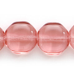 Bead, Preciosa Czech Pressed Glass, 12mm Octagonal Shape - Tranparent Rosaline (Hole Size 1.3mm)