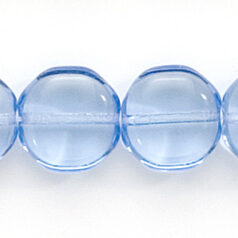 Bead, Preciosa Czech Pressed Glass, 12mm Octagonal Shape - Transparent Light Sapphire (Hole Size 1.3mm)