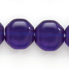 Bead, Preciosa Czech Pressed Glass, 12mm Octagonal Shape - Transparent Cobalt Blue (Hole Size 1.3mm)
