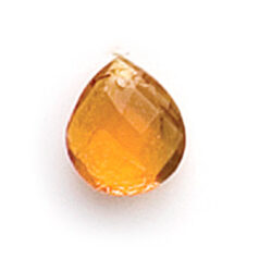 Bead, Preciosa Czech Transparent Faceted Glass, 9x8mm Briolettes - Transparent Topaz (Hole Size 1mm)