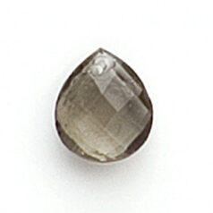 Bead, Preciosa Czech Transparent Faceted Glass, 9x8mm Briolettes - Transparent Black Diamond (Hole Size 1mm)