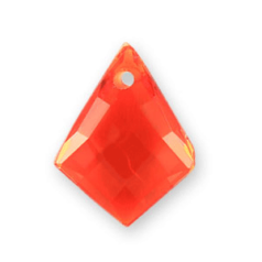 Bead, Preciosa Czech Transparent Faceted Glass, 11x8.5mm Briolette Triangle - Transparent Hyacinth (Hole Size 1mm)