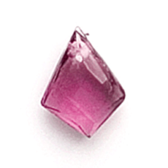 Bead, Preciosa Czech Transparent Faceted Glass, 11x8.5mm Briolette Triangle - Transparent Amethyst (Hole Size 1mm)