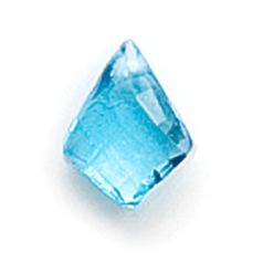 Bead, Preciosa Czech Transparent Faceted Glass, 11x8.5mm Briolette Triangle - Transparent Light Aqua (Hole Size 1mm)