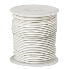 Leather Cord 1mm Round - White