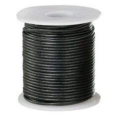 Leather Cord 1mm Round - Black