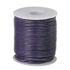 Leather Cord 1mm Round - Purple