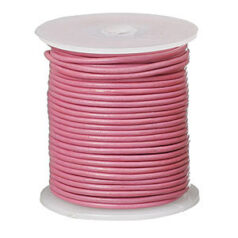 Leather Cord 2mm Round - Pink