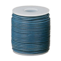 Leather Cord 2mm Round -  Blue