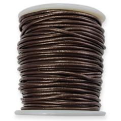 2mm Metallic Leather Cord - Bronze - 25 yards