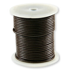 Leather Cord 2mm Round - Dark Brown