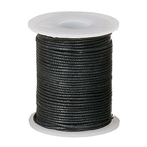 Beazu Waxed Cotton Cord - 0.5mm - Black