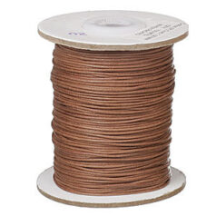 Beazu Waxed Cotton Cord - 1mm - Brown