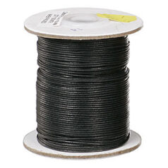Beazu Waxed Cotton Cord - 1mm - Black